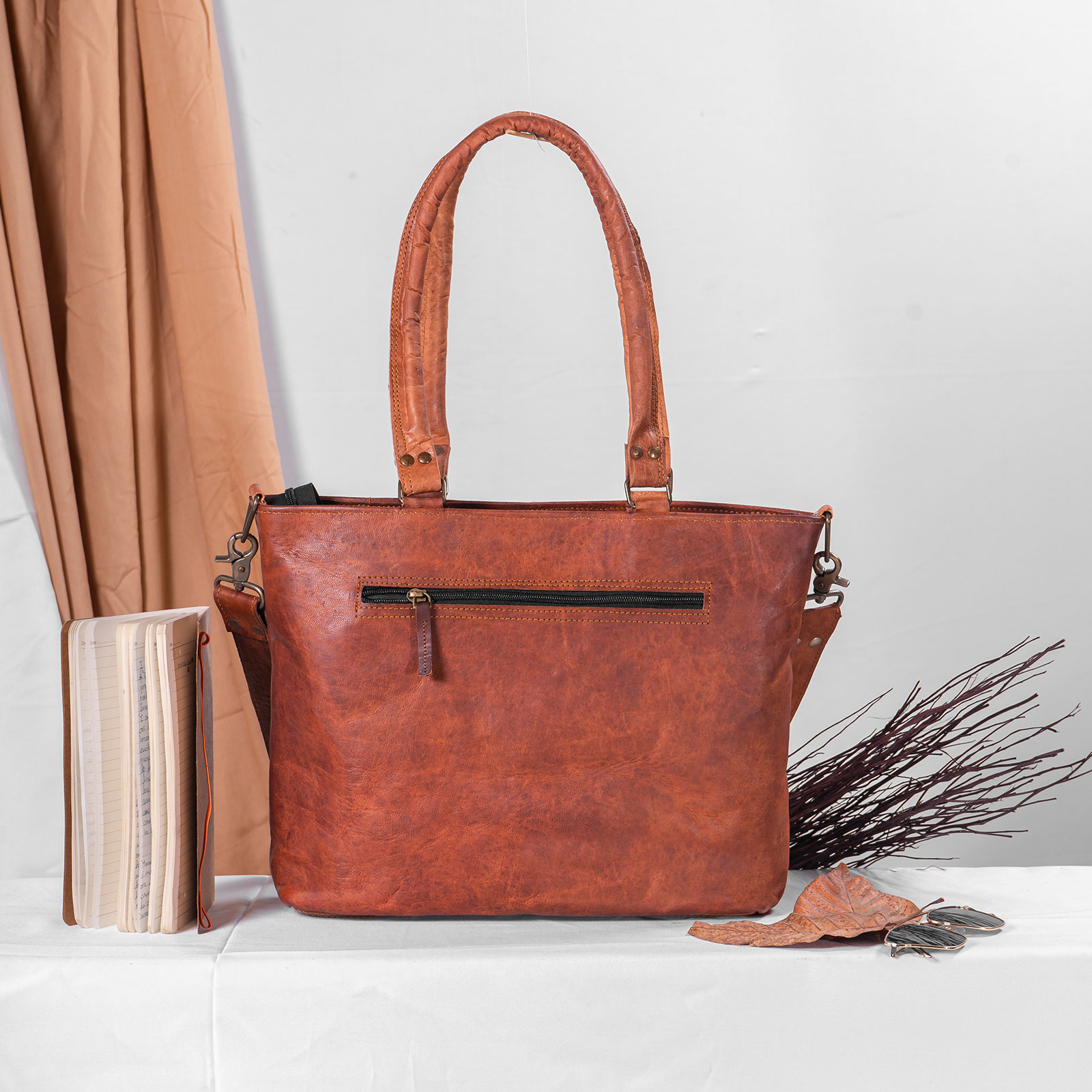 Madosh Womens Tote Handbag Genuine Leather Shoulder Purse Satchel Crossbody Ladies Brown Bag - image 2 of 6