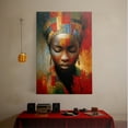 thumbnail image 2 of 20*30cm(8*12inch) African-Inspired Woman Portrait Canvas Wall Art, 2 of 6