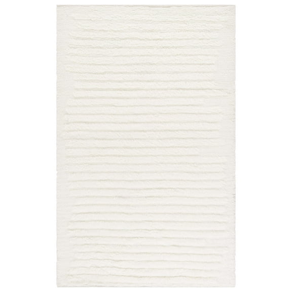 SAFAVIEH Casablanca Dusan Solid Shag Area Rug, Ivory, 8' x 10'