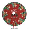 thumbnail image 2 of 15.74'' Buffalo Plaid Christmas Tree Skirt Merry Christmas Dog Christmas Tree Pattern Rustic Farmhouse Christmas Tree Skirt Mat for New Year Xmas Party Decorations Home Yard Ornaments, 2 of 7