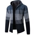 thumbnail image 1 of Chaqueta de punto para hombre, estilo coreano, otoño e invierno, forro polar, ropa exterior gruesa, suéter, ropa de otoño, ropa exterior, cárdigan para hombre, 1 of 5