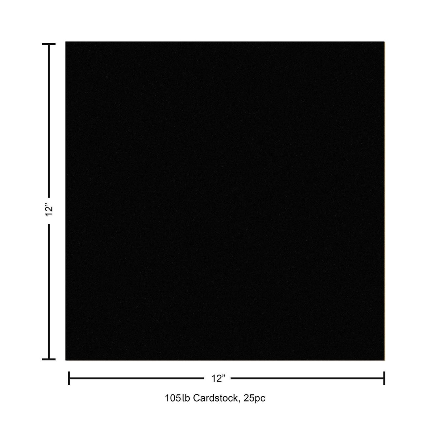 PA Paper Accents Pearlized Cardstock 12" x 12" Onyx, 105lb colored cardstock paper for card making, scrapbooking, printing, quilling and crafts, 25 piece pack