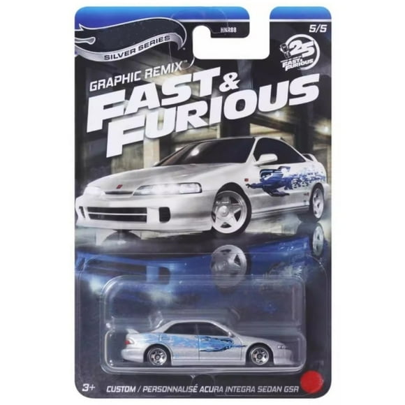 HW Silver Series Graphic Remix Fast & Furious #5 Personnalisé Personnalisez Acura Integra Berline GSR HNR88