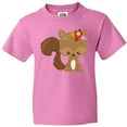 thumbnail image 3 of Inktastic Cute Squirrel, Squirrel With Flowers, Fluffy Tail Youth T-Shirt, 3 of 5