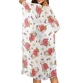 thumbnail image 4 of HELLHERO High Quality Fabrics Beach Kimono for Summer Casual Loose Long Red Rose Pattern, 4 of 6
