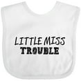 thumbnail image 3 of Inktastic Little Miss Trouble Girls Baby Bib, 3 of 4