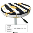 thumbnail image 2 of Uemuo Gold Flamingo Pattern Round Bar Stool Seat Covers Washable Stool Cushion Slipcover Elastic Bar Chair Covers-14 inch, 2 of 7