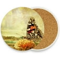 thumbnail image 2 of Coolnut Grunge Texture Butterfly Coasters for Drinks Set of 2, Absorbent Ceramic Drink Coaster with Cork Base for Wooden Coffee Table, Cool Housewarming Gift for Home Decor Gifts, 2 of 6