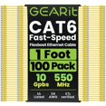 thumbnail image 1 of Cable Ethernet Cat6 GEARit de 1 pie, paquete de 100, 10 Gbps, amarillo, 1 of 7