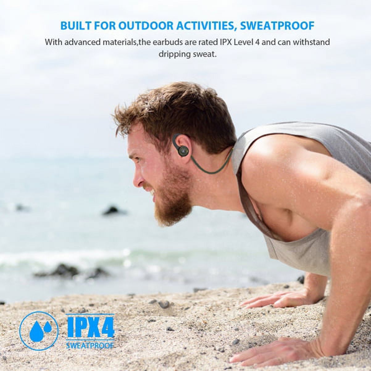 AWAccessory Bluetooth Sports In-Ear Headphones, Black, A03-JONBJL - image 4 of 6