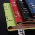 thumbnail image 4 of HUGFEGWE A5 Classic Refillable Notebook Loose Pocket Leather 6 Holes Ring Binder Personal Planner Organizer Notebook Binder Reusable Multi Functional,Black U2536-15985, 4 of 7