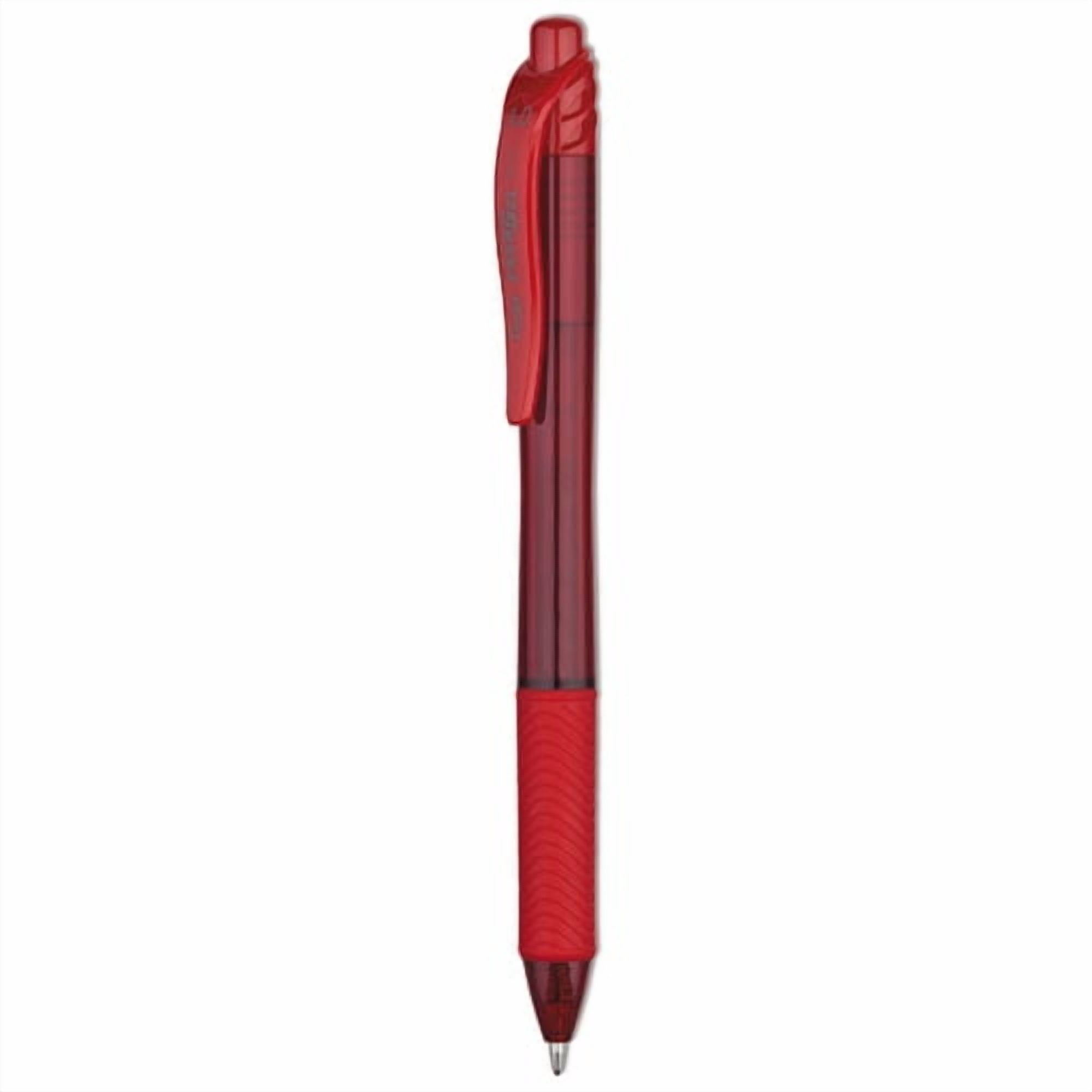 Energel-X Gel Pen, Retractable, Bold 1 Mm, Red Ink, Translucent Red Barrel, Dozen | Bundle of 5 Dozen