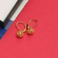 thumbnail image 4 of LeCalla 18K Gold-Plated 925 Sterling Silver Filigree Ball Leverback Dangle Earrings for Women and Teen 26MM, 4 of 8