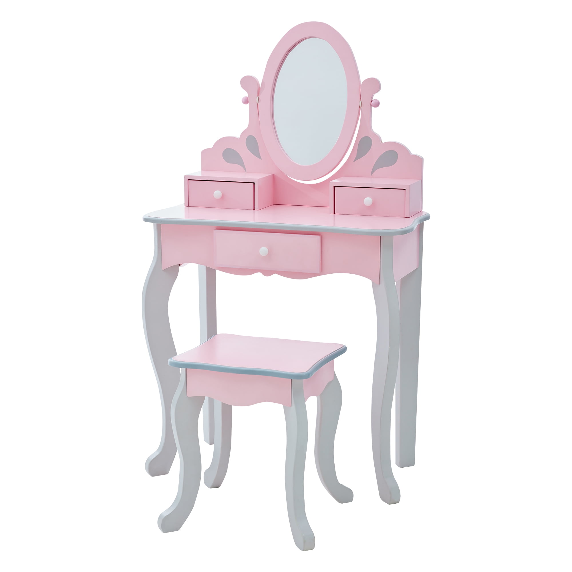 little girl wooden vanity set
