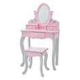 thumbnail image 1 of Teamson Kids Play Vanity Set Wooden Dressing Table with Mirror & Stool Pink/Grey, 1 of 10