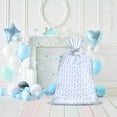 WRAPAHOLIC 56" Large Baby Boy Plastic Gift Bag Cute Blue Elephant Design for Baby Shower, Kids