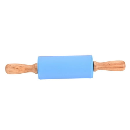 

piaybook French Rolling Pin Wooden Baking Kid Kitchen Rolling Handle Tool Rollers Pin Silicone Cooking Kitchen，Dining Bar