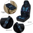 thumbnail image 6 of Xixirimido Dream Catcher Butterfly Print Leather Seat Cover Front Seats Only, Universal Fit Auto Front Seat Covers for Sedan Van SUV Truck 5 Pcs Set with Seatbelt Covers & Center Console Cover, 6 of 8