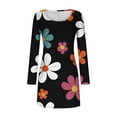 thumbnail image 5 of Tauxra Robe Maxi Décontractée à Manches Longues pour Femmes avec Col en V, Coupe Ample et Jupe Plissée Fluide pour Usage Quotidien et Sorties Décontractées, 5 of 5