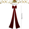thumbnail image 3 of Christmas Tree Bow Topper, 16 x 79 Inches Large Christmas Tree Toppers Satin Bows Christmas Decorations, Big Red Bow for Christmas Tree, for Home Wreath Wall Holiday (Red), 3 of 8