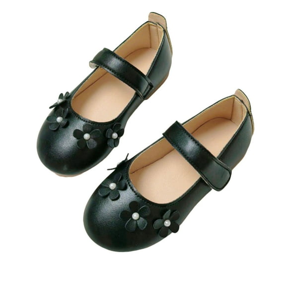 Mepaouo Girls Dress Shoes School Princess Wedding Mary Jane Toddler Kids Cute Bow Ballerina Flats