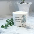 thumbnail image 5 of Pavilion Gift Company urround Yourself with Positivity - Tranquility 8oz Soy Wax Stoneware Vessel Single Wick Candle, White, 5 of 5