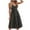 Black, variant on IROINNID Women's V-Neck A-Line Dress Fashion Casual Sleeveless Printed Ladies Camis Mini Dress Below The Knee Dress