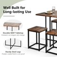 thumbnail image 4 of Giantex 5 Piece Dining Table Set,  Space-Saving Table Set for Pub, Coffee Shop, Brown, 4 of 9
