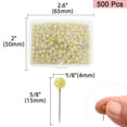 thumbnail image 6 of 500pcs 1/8 Inch Push Pins Round Head Thumb Tacks for Home Office Cork Boards Map Note Picture Hanging Yellow, 6 of 7