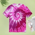 thumbnail image 4 of Colorful Swirls Tie-dye Women's T-Shirt Short Sleeve T Shirts Tops Tee Ladies Loose T, 4 of 6
