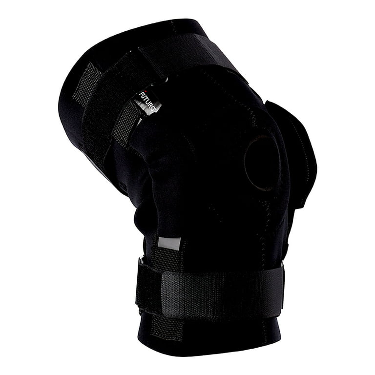FUTURO Sport Hinged Knee Brace, Adjustable, Black, Firm Stabilizing  Support, 1 Brace