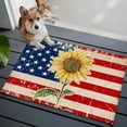 thumbnail image 4 of American Flag 2'x3' Washable Rug, Sunflower Vintage USA Flag Non-Slip Soft Doormat Area Rugs for Entrance Bathroom Bedsides, StainResistant Carpet for Kitchen Bedroom, Entryway Floor Mat, 4 of 9