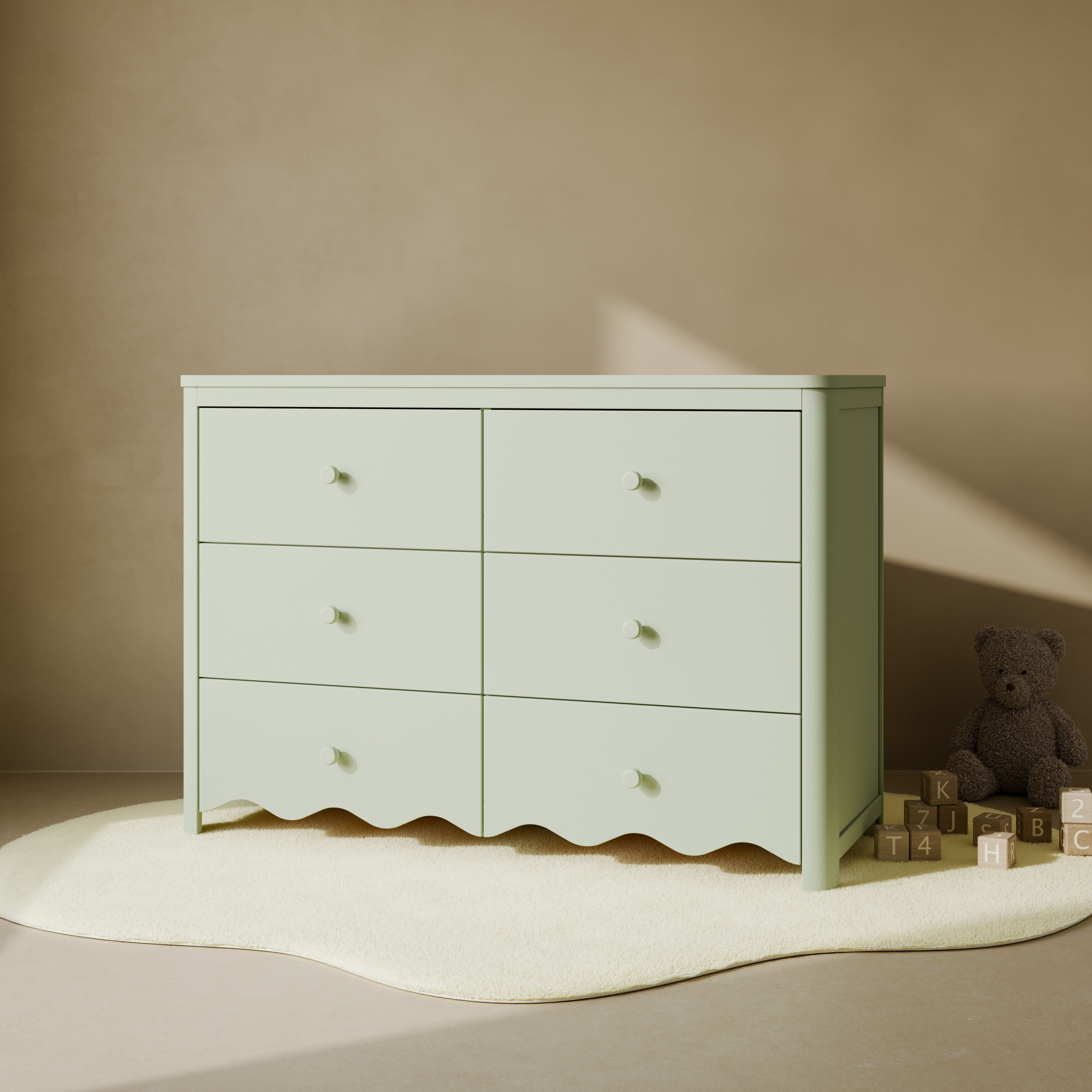 Art of Nursery by Storkcraft Casablanca 6 Drawer Nursery Dresser, Sage
