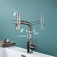 Temperature Digital Display Waterfall Basin Faucet Lift Up Down Stream