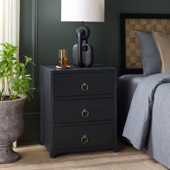 Safavieh Sadie 3 Drawer Nightstand, Navy