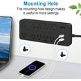 thumbnail image 6 of Power Strips with Surge Protection 16Awg Heavy Duty,2000W/13A,10 Outlets with 4 USB Ports (1 USB C) Extension Cord with Multiple Outlets 14-in-1 Flat Plug Power Strip Protector for Home,Office,Black, 6 of 8
