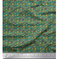 thumbnail image 1 of Soimoi Tissu Viscose Georgette Imprimé Coke & Burger 1 Yard 42 Pouces de Large, 1 of 3