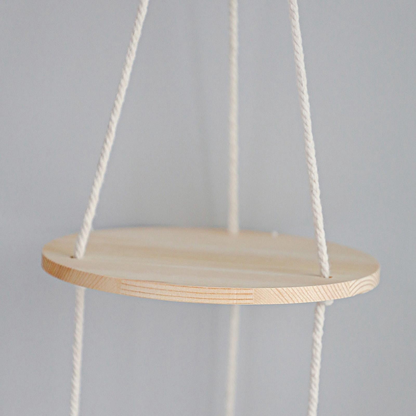 Hanging Planter Rack Decorative Flower Pot Holder Wood Home Decoration Ceiling Planter Shelf for Patio Outdoor Window Kitchen