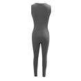 thumbnail image 5 of Yindaity Women Workout Seamless Jumpsuit Yoga Ribbed Bodycon One Piece Square Neck Leggings Romper GY2,M, 5 of 5
