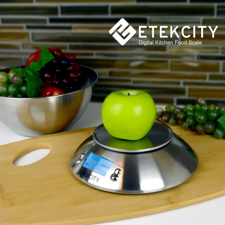 Etekcity Food Kitchen Scale With Bowl, Digital Ounces and Grams for  Cooking, Baking, Meal Prep, Dieting, and Weight Loss, 11lb/5kg, Backlit  Display