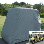 Waterproof 4 Passengers Golf Cart Cover Zipped Storage for Yamaha,EZ Go Club Car