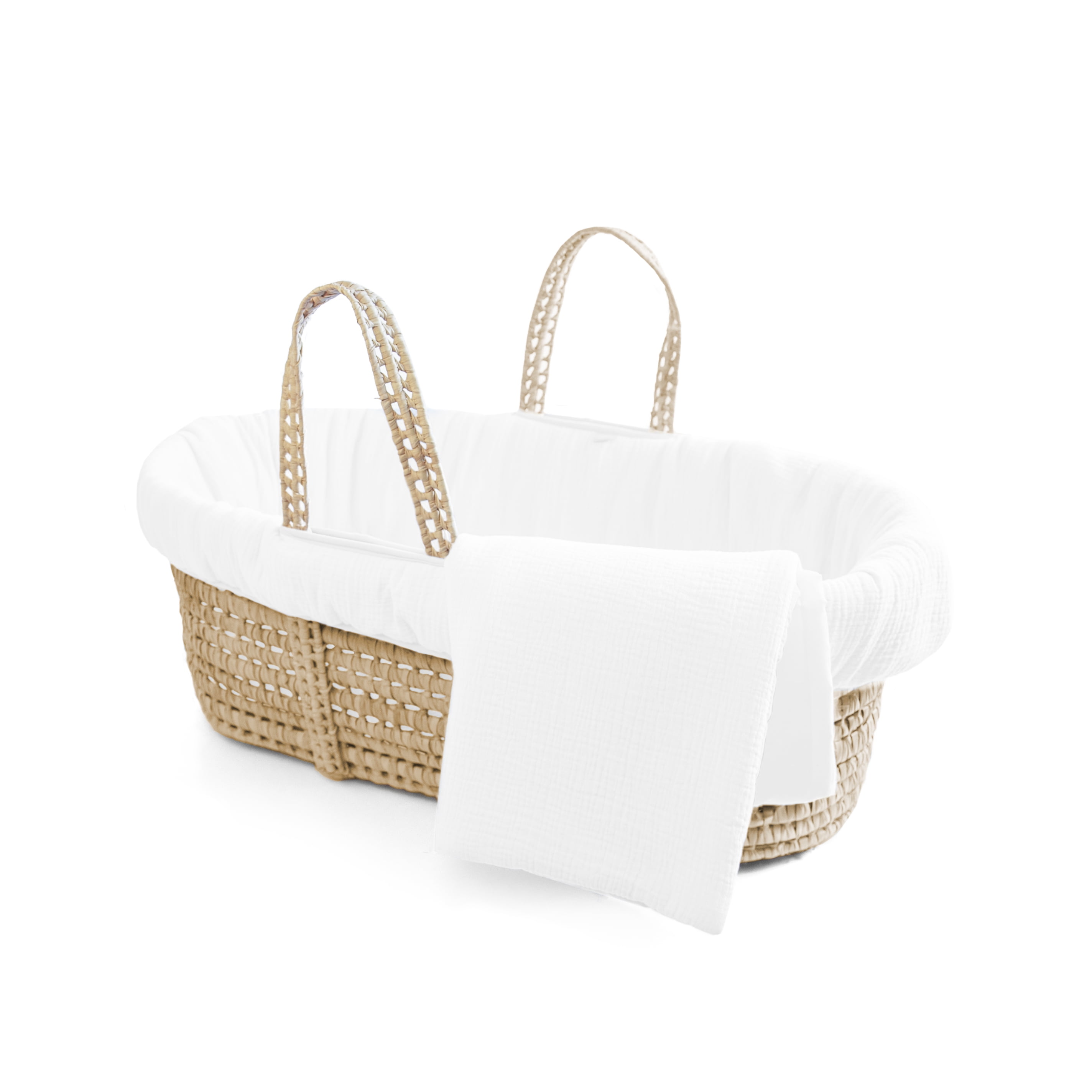 Baby Pram Blanket moses basket crib cradle white cellular new  pack of 2 pram 