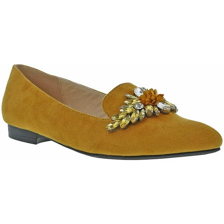 

Bellini Womens Fabulous II Casual Flat 7.5 Wide Mustard Microsuede