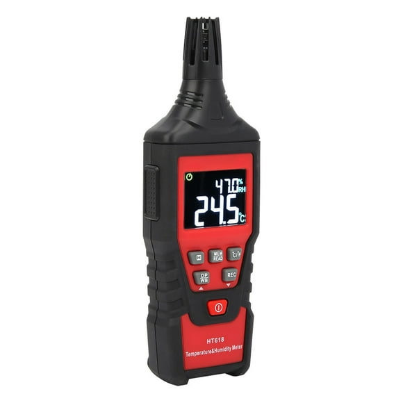 Large Range Temperature Humidity Meter, Small Humidity Temp Meter, Dual Lcd Display For Temperature Test Humidity