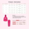 thumbnail image 7 of TiaoBug Kids Girls Hoodies Tracksuit Long Sleeve Sweatshirts with Jogger Sweatpants Set Purple-B 9-10, 7 of 7