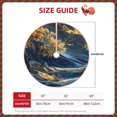 thumbnail image 2 of Xecao Golden Fantasy Landscape Pattern Christmas Tree Skirt Round Xmas Tree Mat Base Cover for Holiday Home Decorations-36", 2 of 6