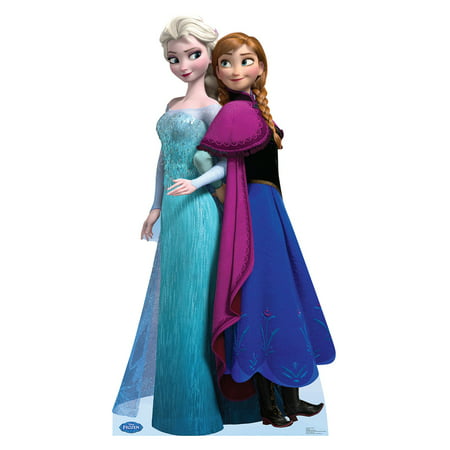 Disney Frozen Princess Elsa and Anna Life Size Cutout Stand Large Cardboard Cutout Party Prop Decor Birthday party Supplies, Disney's The Princess and the Frog Birthday decoration Size: 60