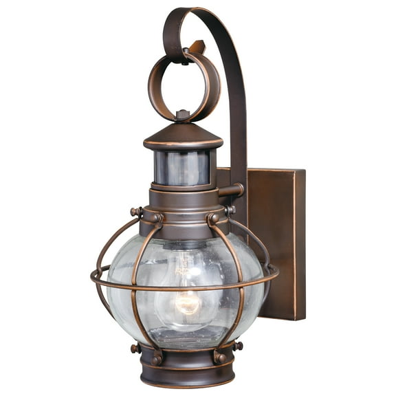 Outdoor Wall Light Motion Sensor Bronze Nautical Style Dusk to Dawn - Energy Efficient Exterior Lighting