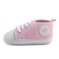 thumbnail image 4 of Zanarzt Toddler Tennis Shoes Unisex Baby Boy Girl Canvas Sneaker Soft Sole Infant Lace up Newborn Toddler First Walkers Crib Shoes Pink,US 3.5, 4 of 9