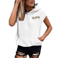thumbnail image 2 of Women Going Out Tank Tops Jesus Letter Print Sleeveless Shirts Summer Hooded Loose Fit Tees, 2 of 7